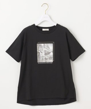 ANY SIS 【洗える】アソートロゴ Tシャツ フォトブラック