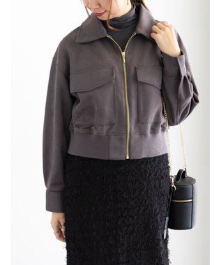 Te chichi スウェードジップブルゾン モカ