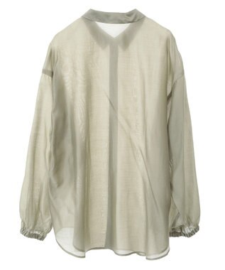 Green Parks ＳＥＴ２点フリルビスチェ＋シャツチュニック Light Green