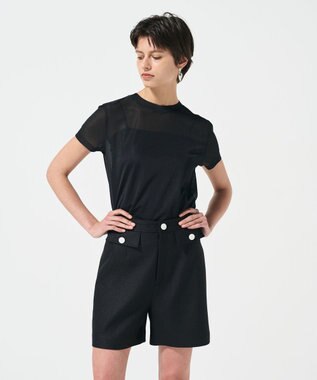 GRACE CONTINENTAL シアークルーカットトップ ブラック