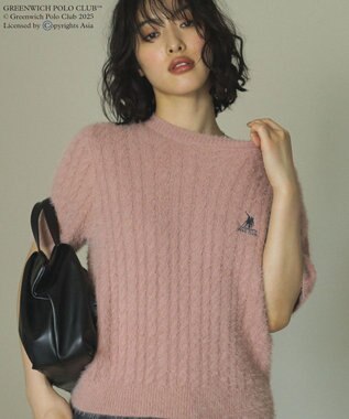 Green Parks ＧＲＥＥＮＷＩＣＨ　ＰＯＬＯ　ＣＬＵＢニットプルオーバー Pink