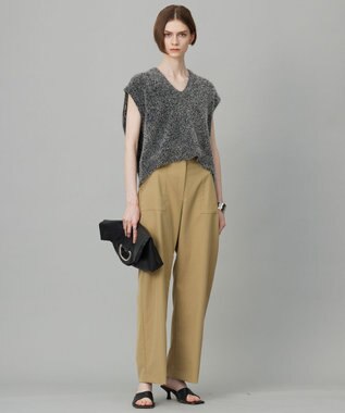 ICB 【洗える】 ルレックスファー ベスト グレー系