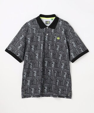 PW CIRCULUS 【MEN】PW LOGO 総柄ポロシャツ ゴルフ
