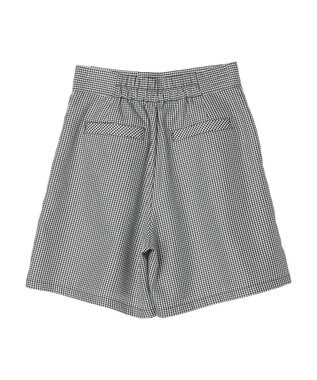 earth music&ecology タックショートパンツ Gingham Check
