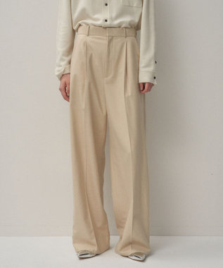 ATON MERINO COLLEGE FLANNEL | タックワイドパンツ