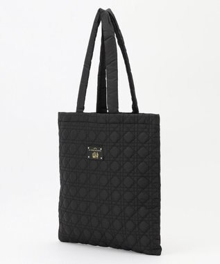 LA BAGAGERIE バイカラー　キルティングビッグトート ブラック