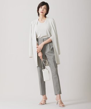 ICB 【洗える】 シンセティックフルニードル クルーネックプルオーバー トープ系