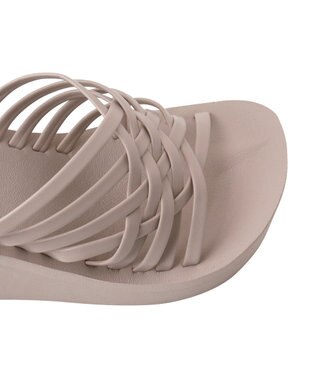 San-ai Resort（三愛水着楽園） レザーライク編みサンダル【San-ai Resort（サンアイリゾート）】 ベージュ