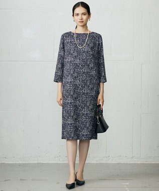 自由区 S プリントジャガードストレッチ  ワンピース