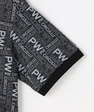 PW CIRCULUS 【MEN】PW LOGO 総柄ポロシャツ ゴルフ ブラック系5