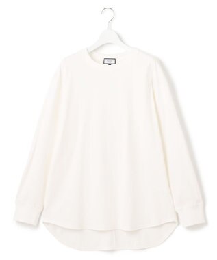 J.PRESS YORK STREET 【WOMEN】ラウンドヘム ロングスリーブTシャツ ホワイト系