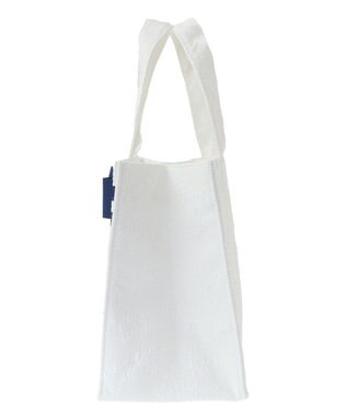 Maison de FLEUR ラインリボンジャカードスクエアトートバッグ White