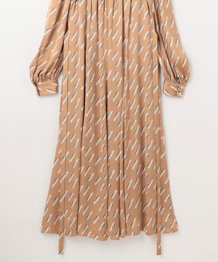 GRACE CONTINENTAL バックシャンリップドレス ベージュ