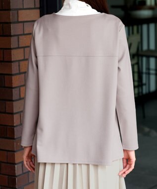 Tiaclasse 【洗える】キーネックカットソートップス グレージュ