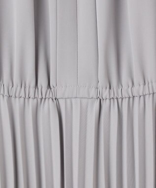 ANY SIS 【AIコラボ】スタンドカラープリーツ ワンピース ライトグレー