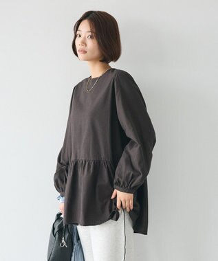 CRAFT STANDARD BOUTIQUE ボリュームスリーブウエストギャザーチュニック