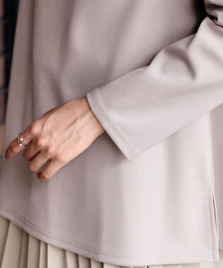 Tiaclasse 【洗える】キーネックカットソートップス グレージュ