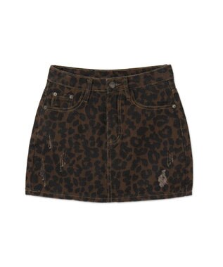 WEGO レオパードダメージミニスカパン 柄1