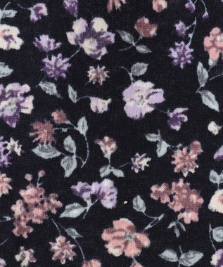 ANY KIDS 裏シャギー総柄ガーリーパンツ ネイビー×花柄