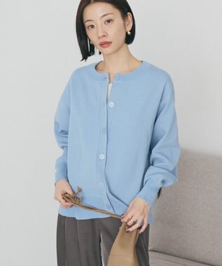 AMERICAN HOLIC クルーネックニットカーディガン Light Blue