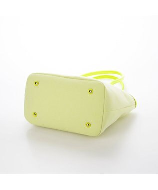 UNBILLION ペルケ perche / キャンバス・蛍光シープレザートートバッグ イエロー