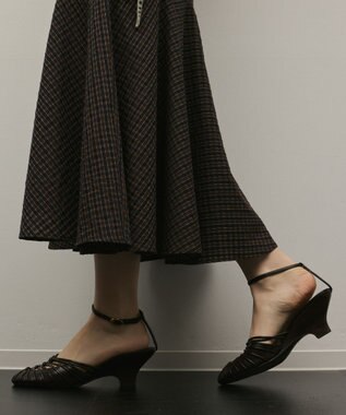 GRACE CONTINENTAL チェックマーメイドスカート ブラウン