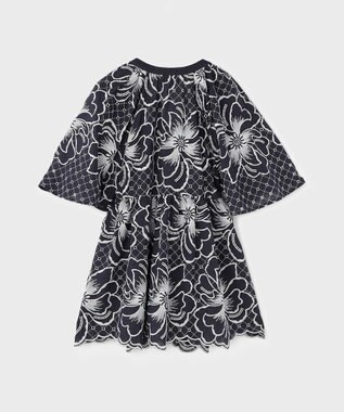GRACE CONTINENTAL ボタニカルカットワークトップ ネイビー