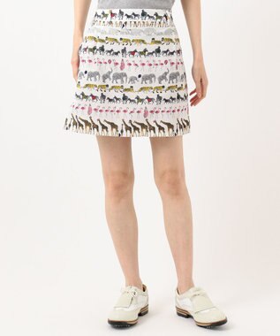 23区GOLF 【WOMEN】【ストレッチ】オリジナルパレード柄 クールメッシュスカート ホワイト系5