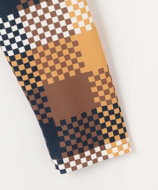 23区GOLF 【WOMEN】【吸水速乾・UVケア】 チェック柄プリント 長袖シャツ イエロー系3