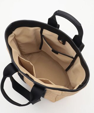 自由区 【2WAY】ハンドルラフィア トートバッグ ナチュラル