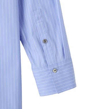 YECCA VECCA レースヘムロングシャツ Stripe