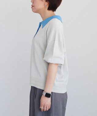 CRAFT STANDARD BOUTIQUE ポロニットプルオーバー Light Gray