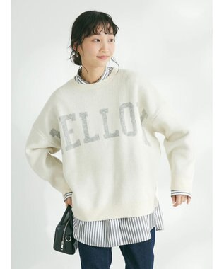 CRAFT STANDARD BOUTIQUE ロゴジャガードニットプルオーバー Ivory