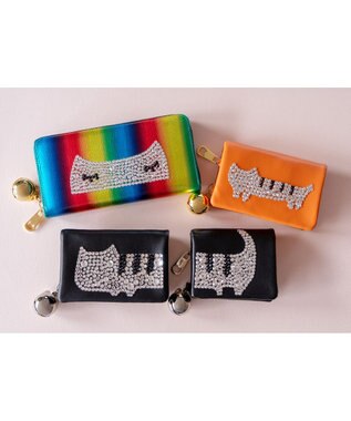 tsumori chisato CARRY キラネコ　2つ折り財布 ブラック