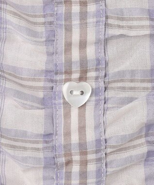 ANY KIDS 【洗濯機可能】2WAY チェックブラウス ブラウン