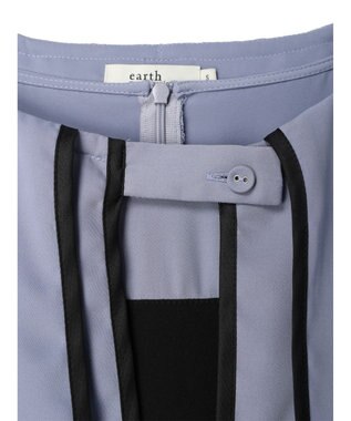 earth music&ecology パイピング衿付きドッキングワンピース Black