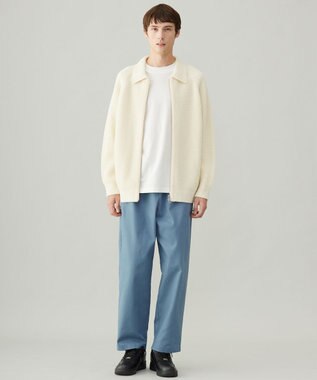 UNFILO MENS 【新色追加】FINE MOVE デニム イージーギャザーパンツ [24年商品] スモーキー ブルー