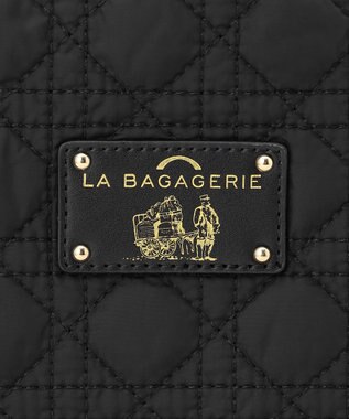 LA BAGAGERIE バイカラー　キルティングビッグトート ブラック