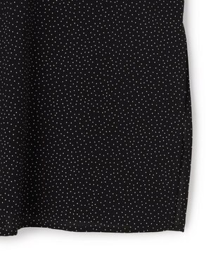 uncrave ドットプリント シャツ ブラック×ホワイト