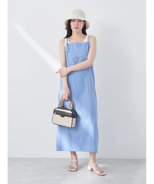 earth music&ecology リサイクルポリエステルブレンドキャミワンピース Sax