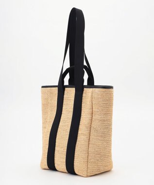 自由区 【2WAY】ハンドルラフィア トートバッグ ナチュラル