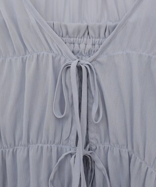 earth music&ecology ＳＥＴ２点シアーシャーリングブラウス＋インナー Blue