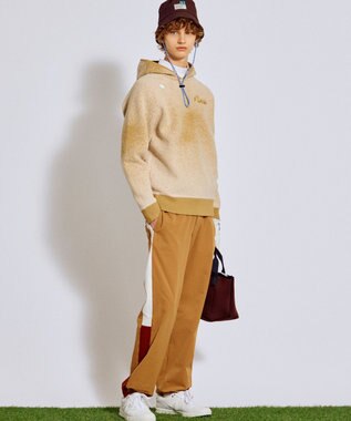 PW CIRCULUS 【MEN】サイドラインストレートワイドパンツ ゴルフ ベージュ系