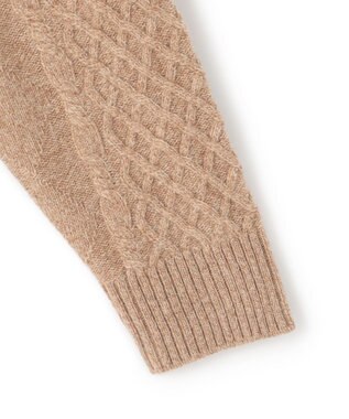 J.PRESS MEN ウール×カシミヤの上質素材【Cash Lamb's Wool】ハイネックケーブル カーディガン_25年モデル ベージュ系
