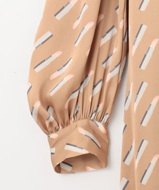 GRACE CONTINENTAL バックシャンリップドレス ベージュ