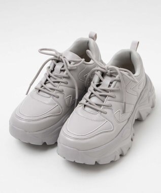 WEGO 厚底ダッドスニーカー ライトグレー