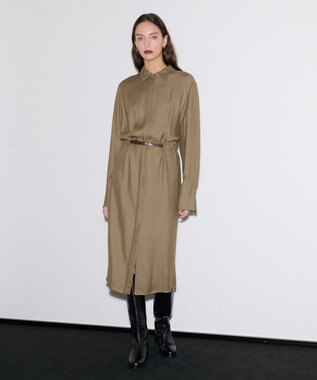 JOSEPH ビスコースツイル　シャツドレス Hickory