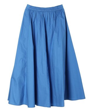 Green Parks インド綿 ボリュームポプリンスカート Blue