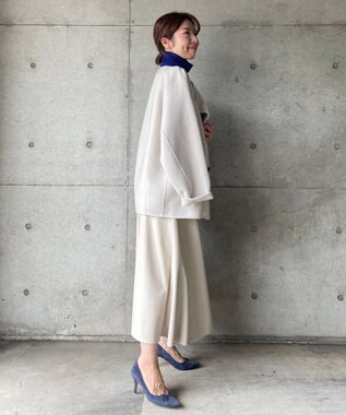 UNFILO 【撥水】ウール混リバー ショートコート ベージュ系