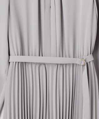 ANY SIS 【AIコラボ】スタンドカラープリーツ ワンピース ライトグレー